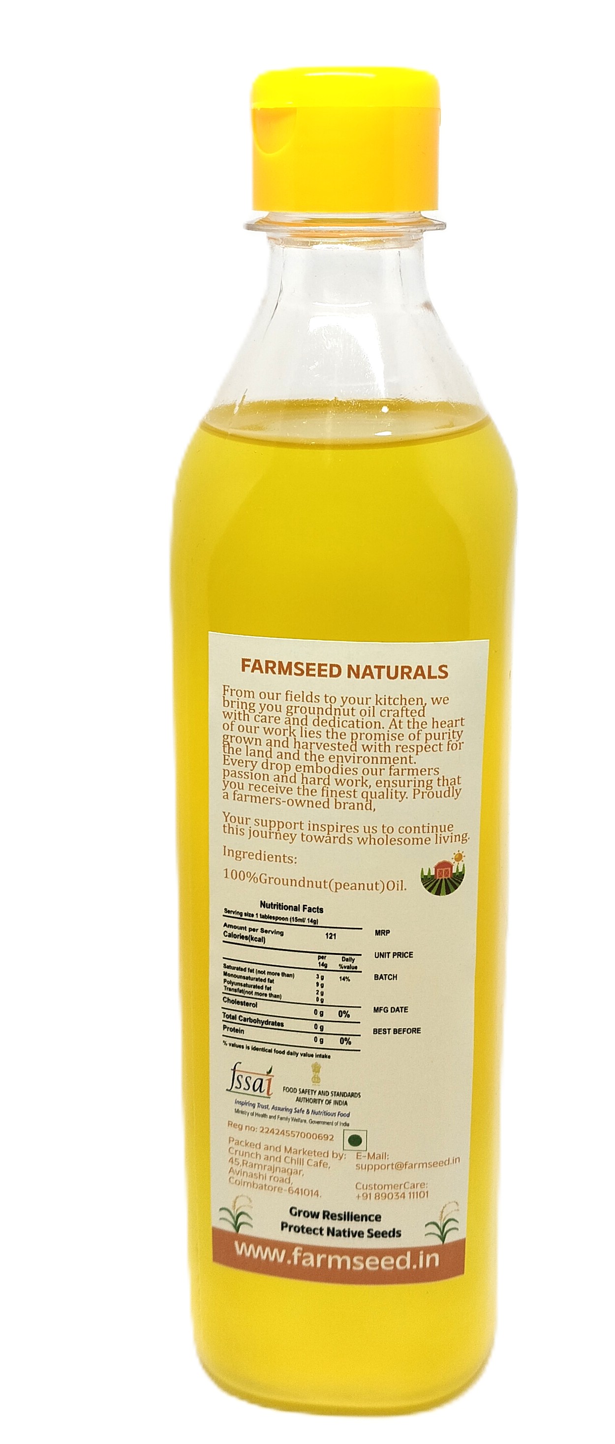 Title: FarmSeed Naturals Cold-Pressed Groundnut Oil Title: FarmSeed Naturals Cold-Pressed Groundnut Oil