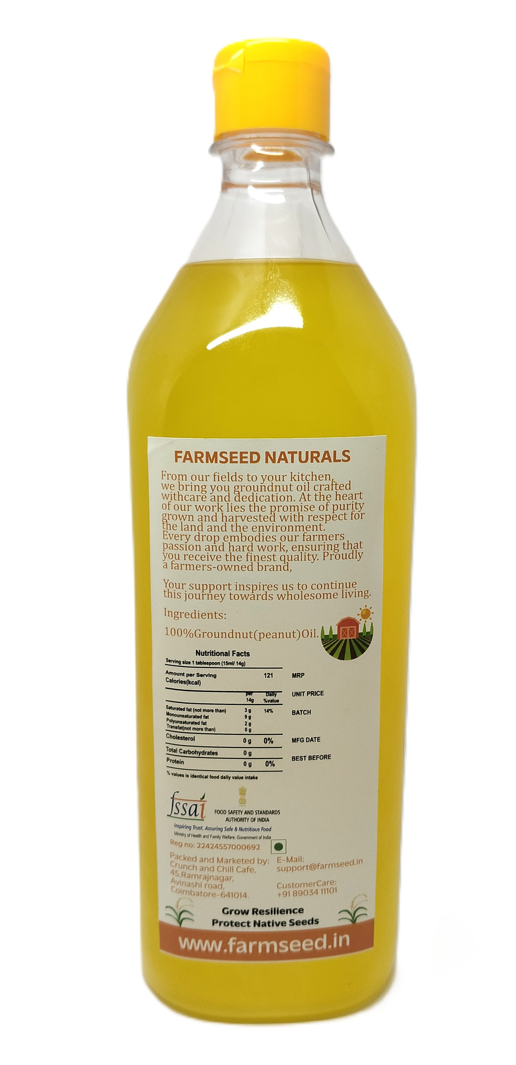 Title: FarmSeed Naturals Cold-Pressed Groundnut Oil Title: FarmSeed Naturals Cold-Pressed Groundnut Oil